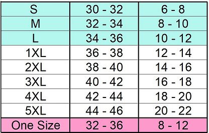 UFASHION Size Chart 2023
