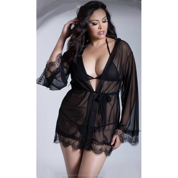 Plus size shop lingerie robe